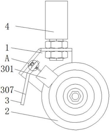 一种设有辅助锁止结构的手推车橡胶轮的制作方法