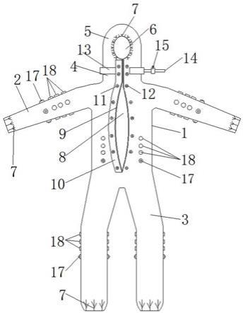 一种头颈一体式医用防护服的制作方法