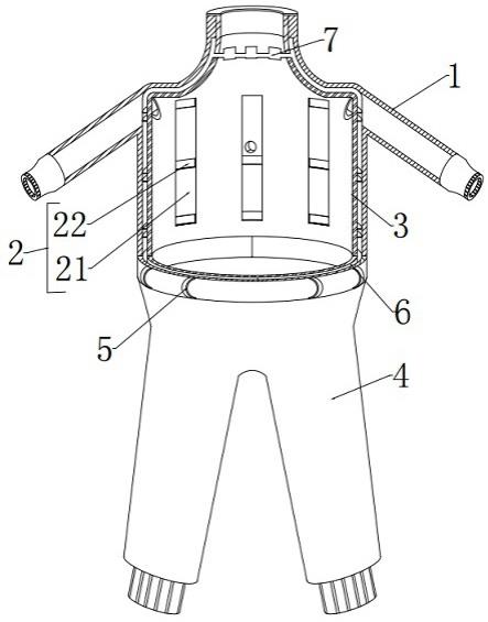 一种内通风式消防水域救援服的制作方法