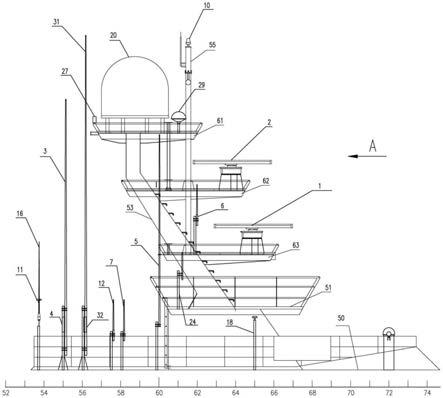 动力定位海洋救助船天线布置结构的制作方法