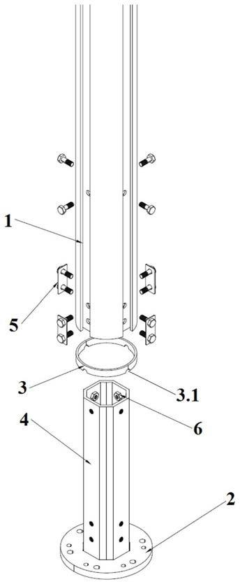 一种钢铝结合结构的综合杆副杆及综合杆的制作方法