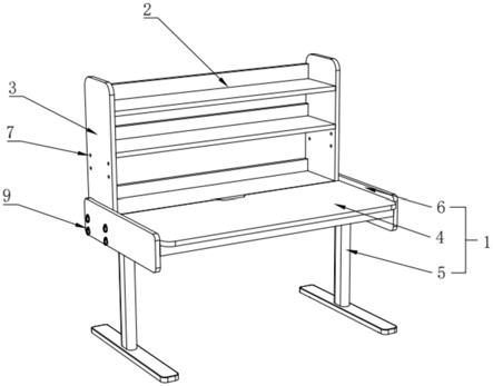 一种书架可升降学习桌的制作方法