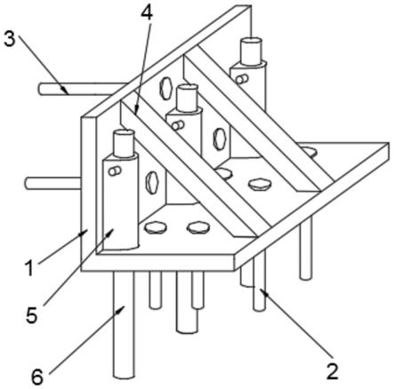 一种桩锚联合斜撑基坑支护结构的制作方法