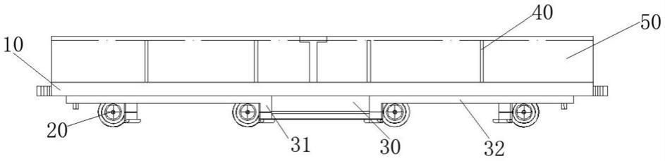 一种8轮式U型氧化生产线用的过跨运料车的制作方法