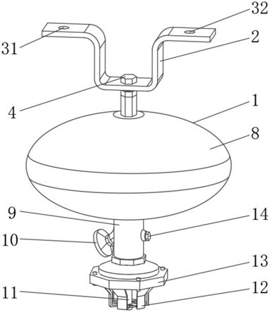 一种悬挂式自动水基固定灭火器的制作方法