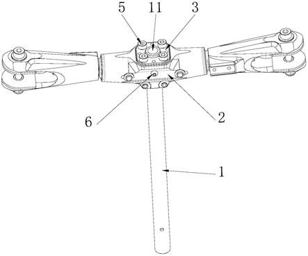 一种主旋翼的传力结构及无人机的制作方法