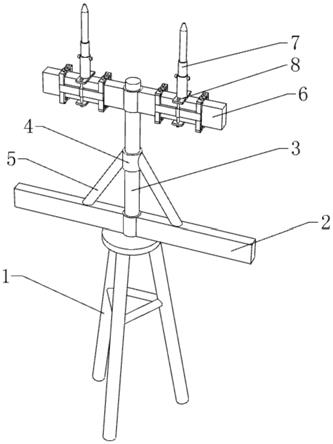 一种带防雷装置结构的10kV窄基塔的制作方法