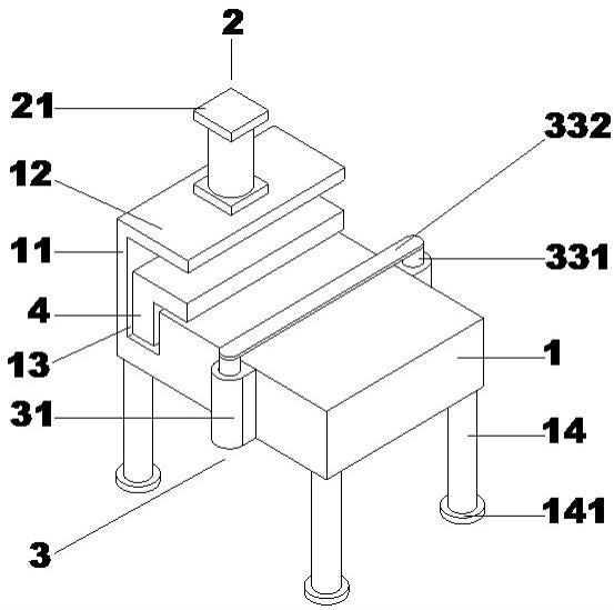 一种石油井架脚踏板加工用冲角装置的制作方法