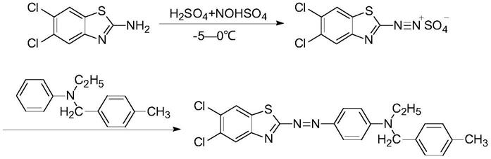 一种一氯取代苯并噻唑类高耐碱高耐氧漂分散染料的制作方法
