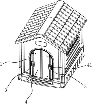 一种狗窝的门体结构的制作方法
