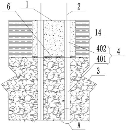 适用于上土下岩地层的混凝土墩锚基础及其施工方法与流程