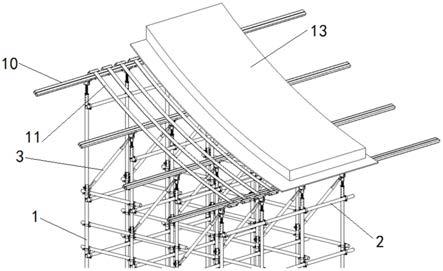 一种新型大弧度坡屋面板模架系统的制作方法