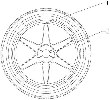一种具有轮毂螺丝防丢的手推车轮毂的制作方法