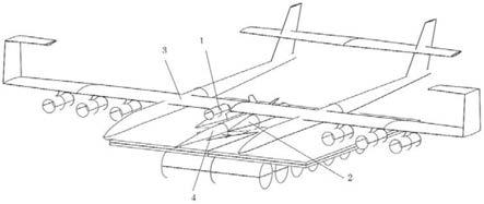 基于双机身平直翼布局载机的空基发射系统的制作方法