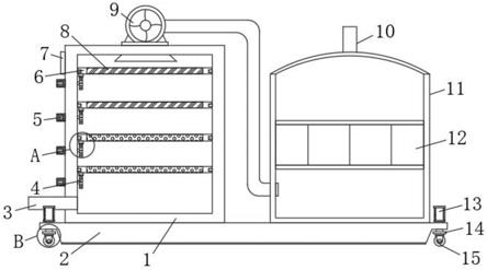 一种碳纤维生产厂VOCs催化吸附蓄热式燃烧去除装置的制作方法