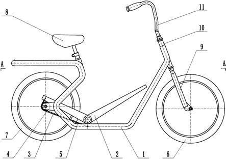杠杆链自行车的制作方法