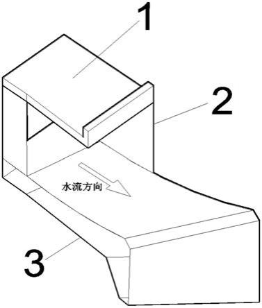 一种单边扩散与斜切挑坎结合的消能设施的制作方法