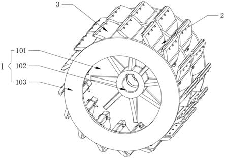 一种双螺旋切削环式刨片机叶轮结构的制作方法
