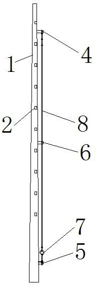 一种改进的带活动式爬梯的灯杆的制作方法