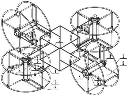四同步平行四边形传动卷帘旋转翼无人机的制作方法