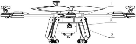 一种具有可伸缩减震起降架的喷漆无人机的制作方法