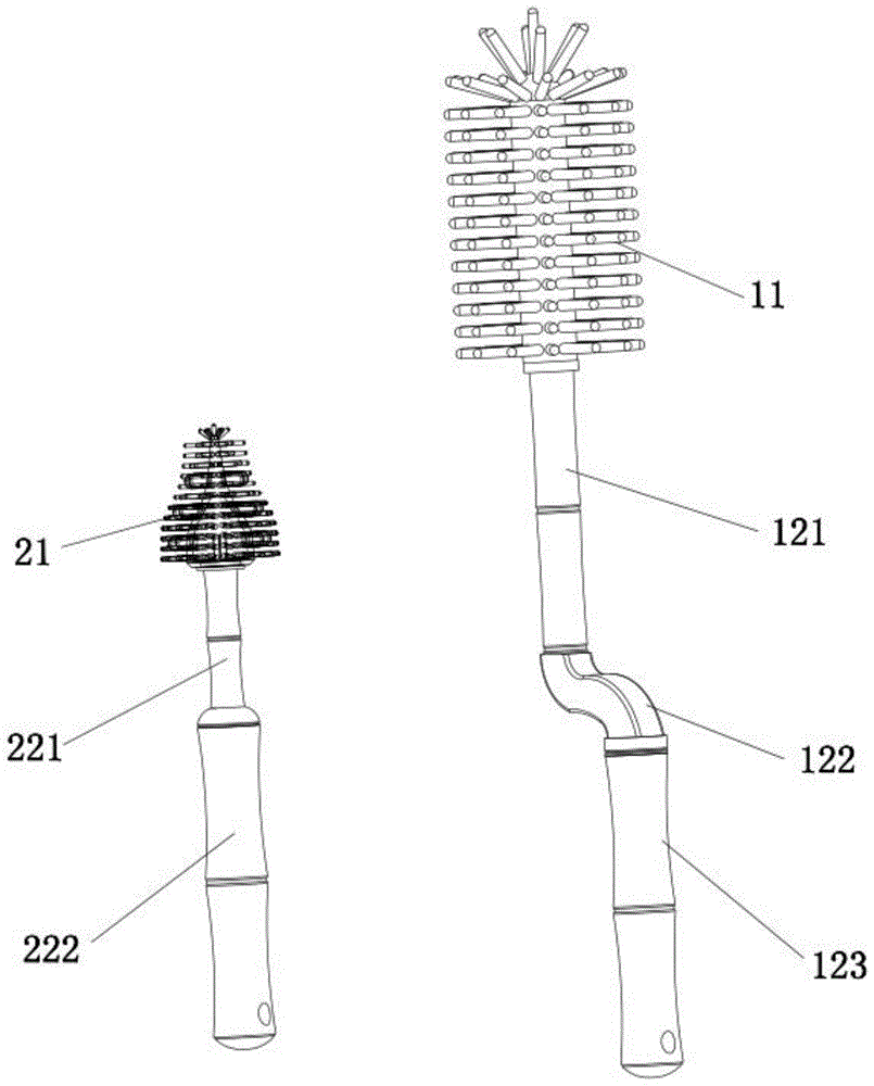 一种奶瓶用组合刷的制作方法