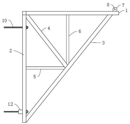 一种高空悬挑消防连廊施工支撑三角架及安装结构的制作方法