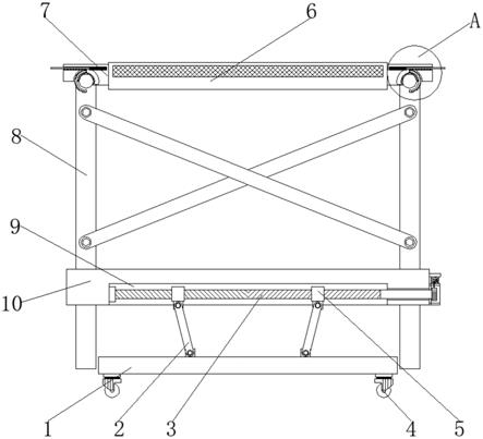 一种房建工程施工用的移动脚手架的制作方法