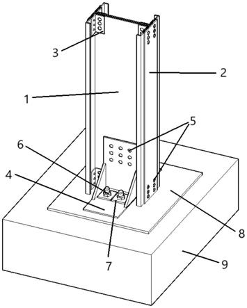 一种冷弯薄壁型钢钢柱整体加固结构的制作方法