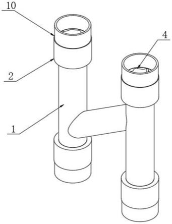 一种用于建筑排水管道的双H通气管件的制作方法