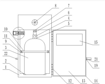 一种柜式七氟丙烷灭火设备的泄漏检测装置的制作方法