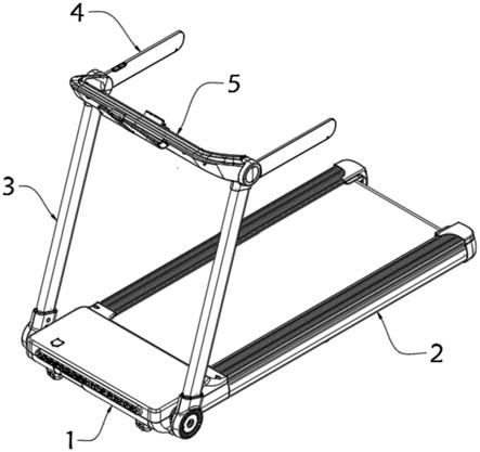 一种便于扶手与表头折叠的跑步机的制作方法