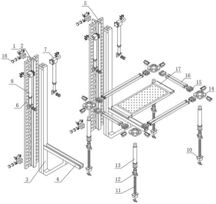 一种建筑施工方面用的室外装修用手脚架的制作方法