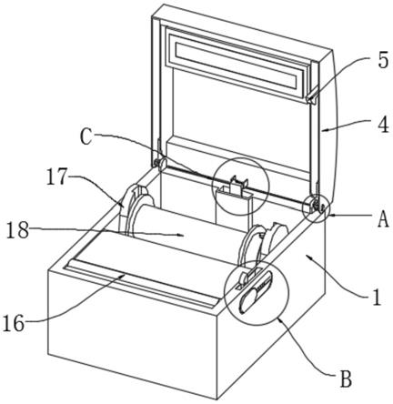 一种打印机自动开盖结构的制作方法