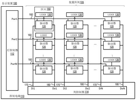 用于控制分布式驱动电路的具有二维共享线的显示装置的制作方法