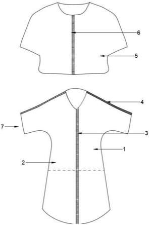 一种附带坎肩的危重病人病号服的制作方法