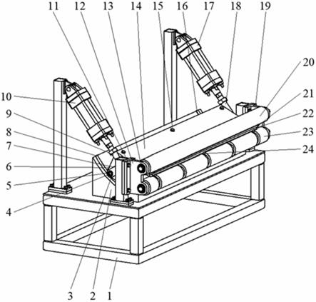 一种四辊竹材旋切机的旋刀调整装置的制作方法